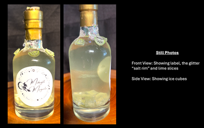 Midnight Margarita: Decorative Potion Bottle