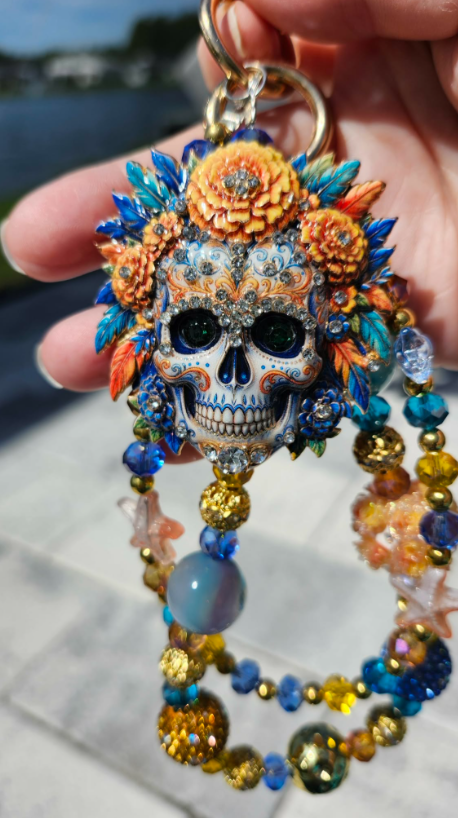 Handbag &amp; Purse Chain - Colorful Sugar Skull