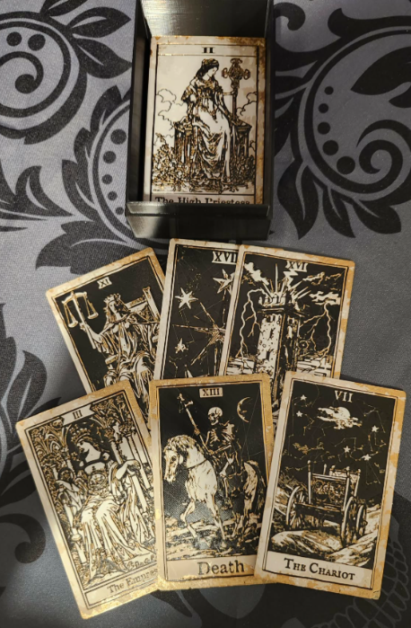 3D Printed Tarot Card Set – Major Arcana 22 Cards with Box