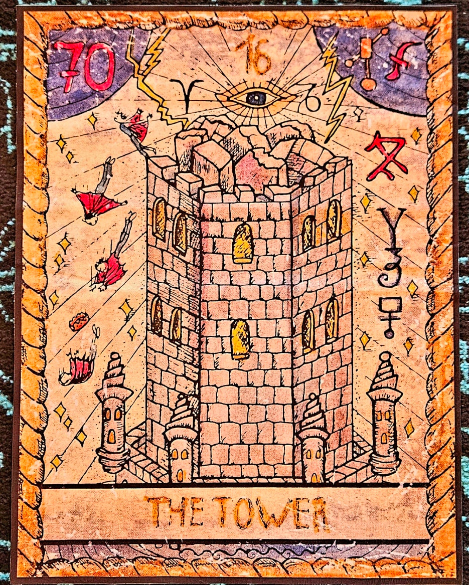 🜃 Velvet Tarot Tapestry — 11x17 inches