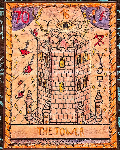 🜃 Velvet Tarot Tapestry — 11x17 inches