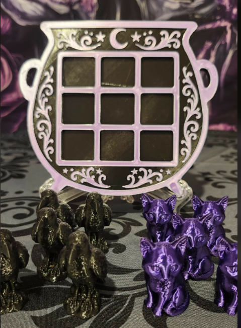 Tic Tac Cauldron  - Ravens vs. Cats Witchy Game