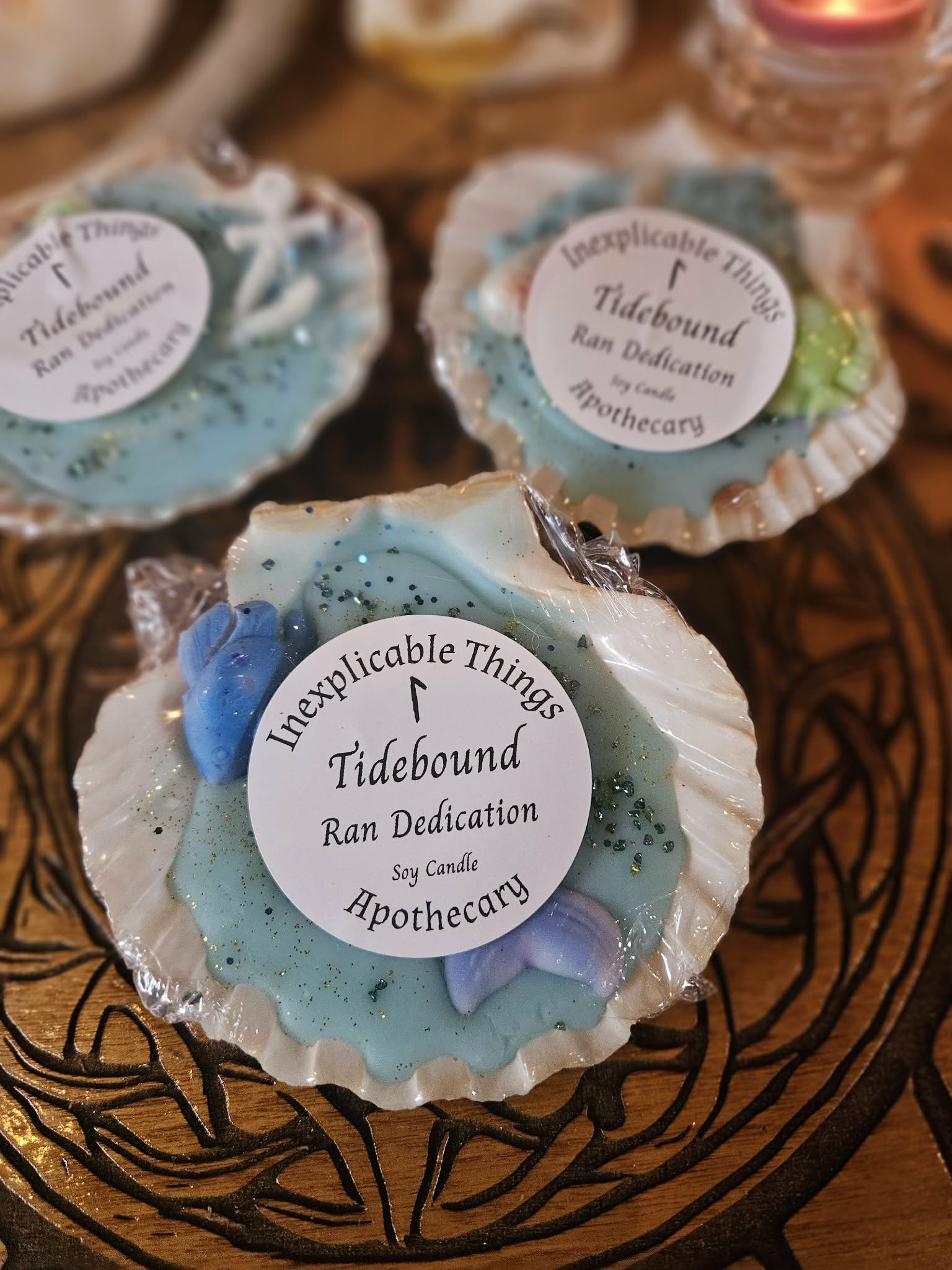 TideBound — Scallop Shell Candle (Rán Dedication Candle)