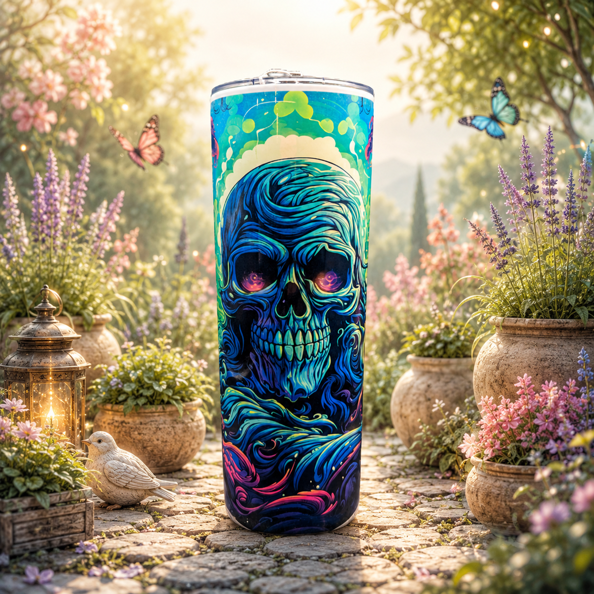 Tumbler ~ Skull Neon
