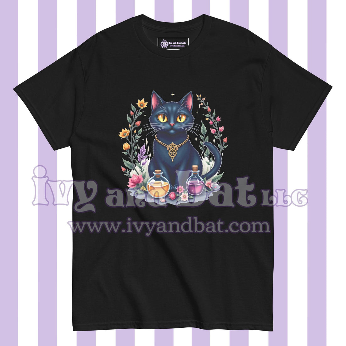 Witchy Cat Familiar Pagan T-shirt