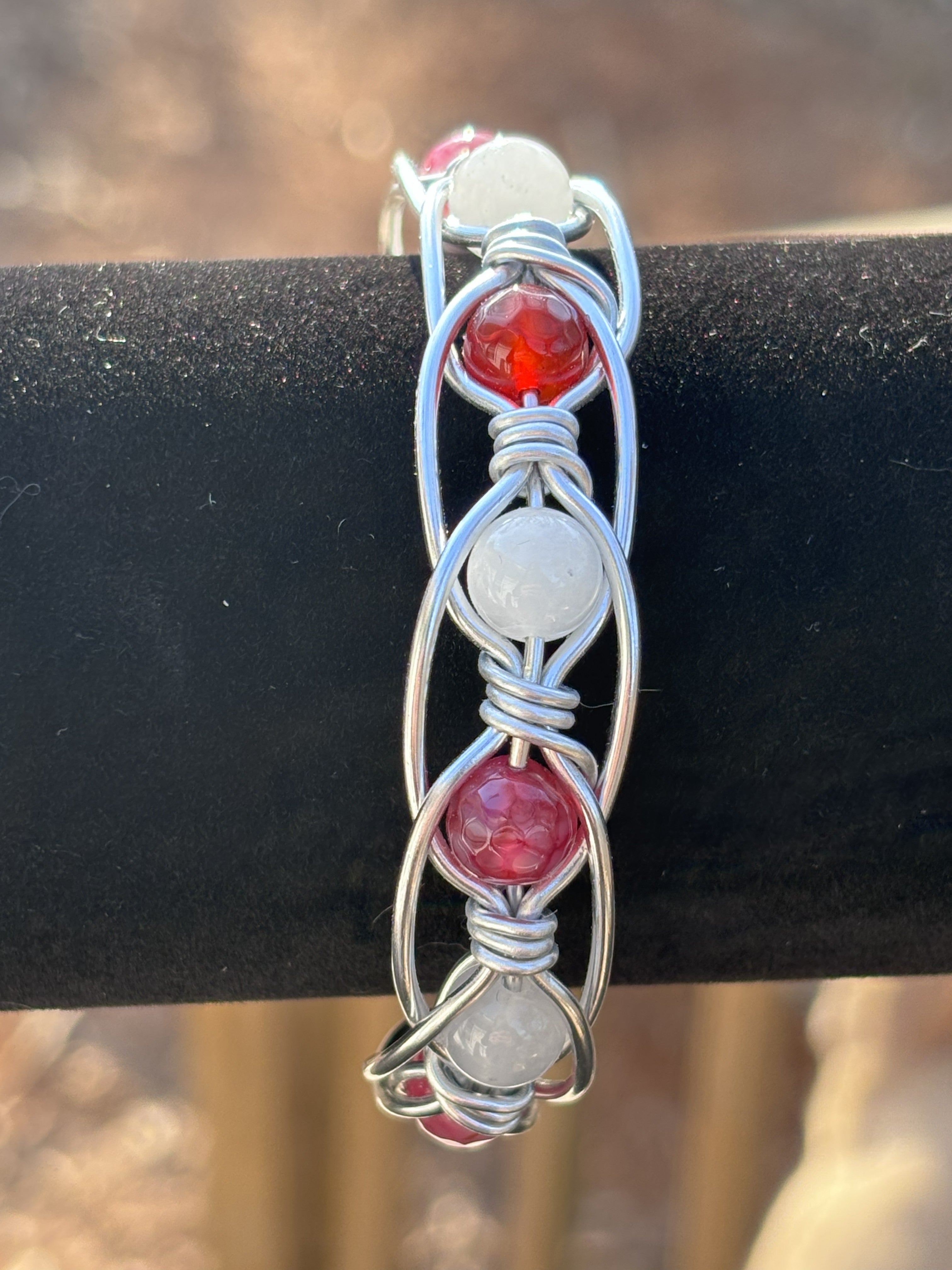 Heart Rest Wire Wrapped Cuff