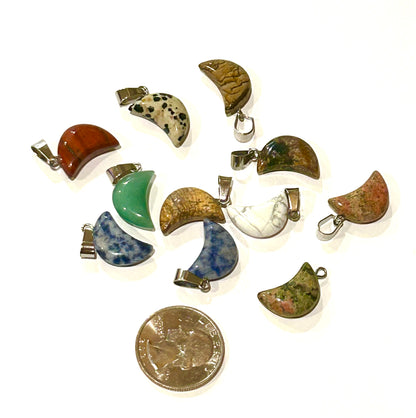 1 Pair of Picasso Jasper Moon Earrings