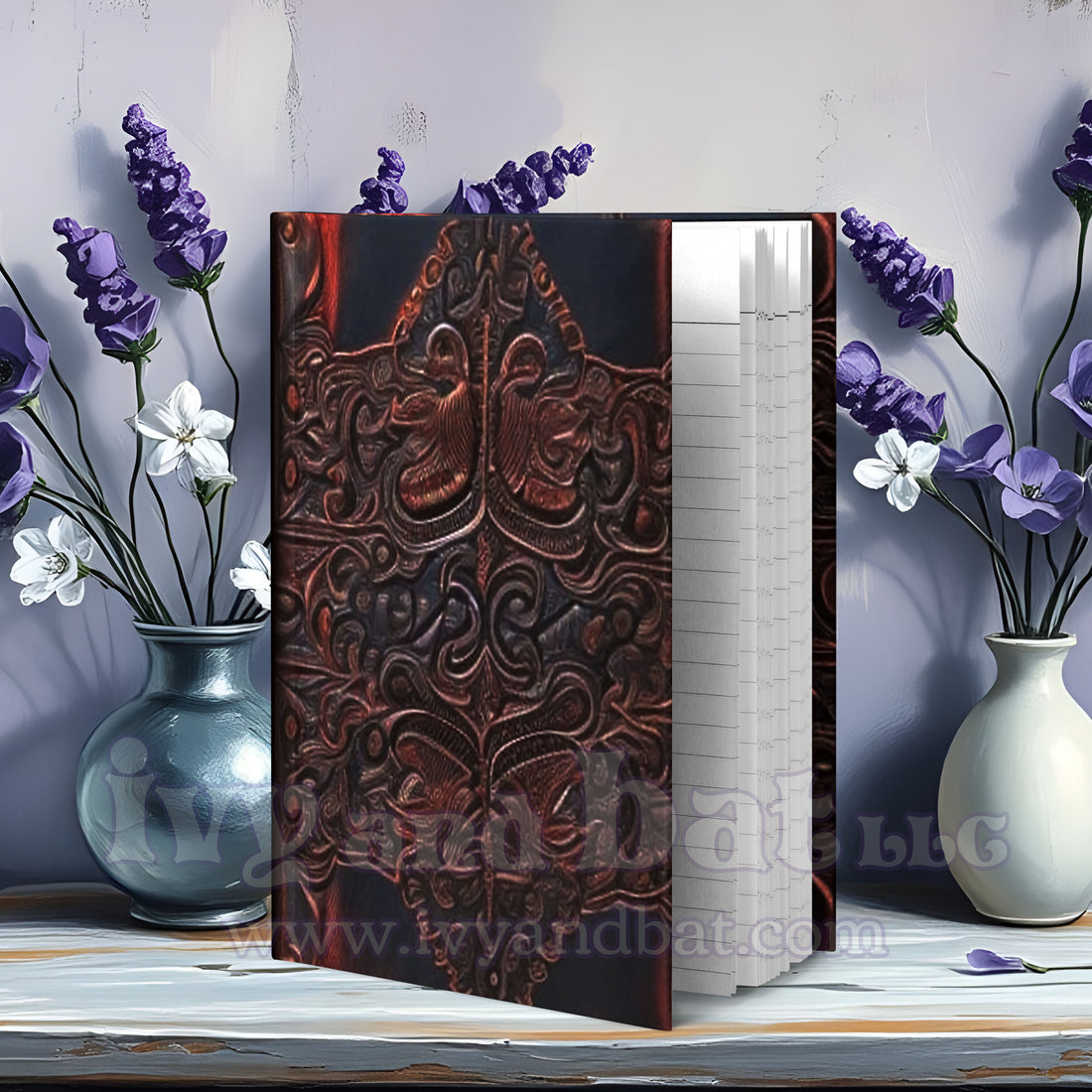 Vintage Tooled Leather Look Hardcover journal