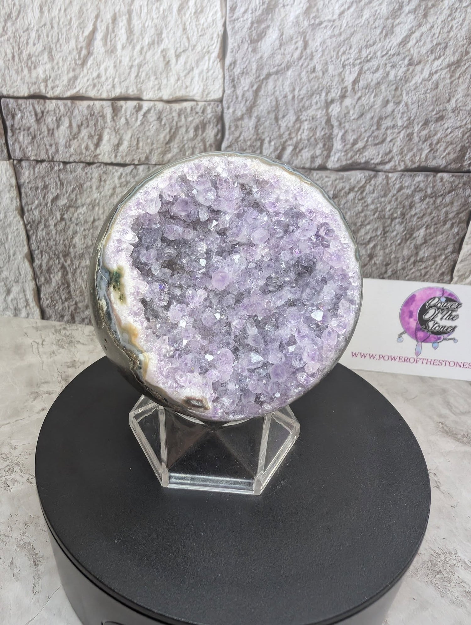Amethyst Agate Geode sphere